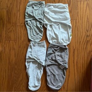 Lot of 3 baby sleep sacks swaddles size small s swaddle me and nested bean